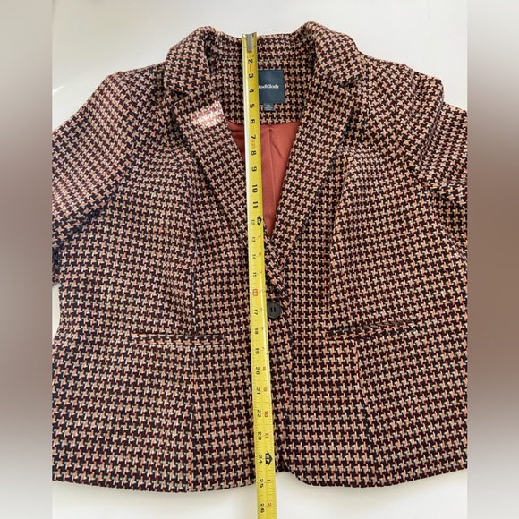 MODCLOTH Houndstooth Wool Jacket 1X - Picture 7 of 11